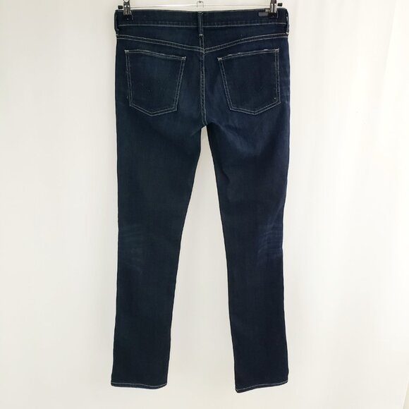 Citizens of Humanity Ava Low-Rise Straight Jeans Size 30 Blue Distressed Pockets - Picture 5 of 11